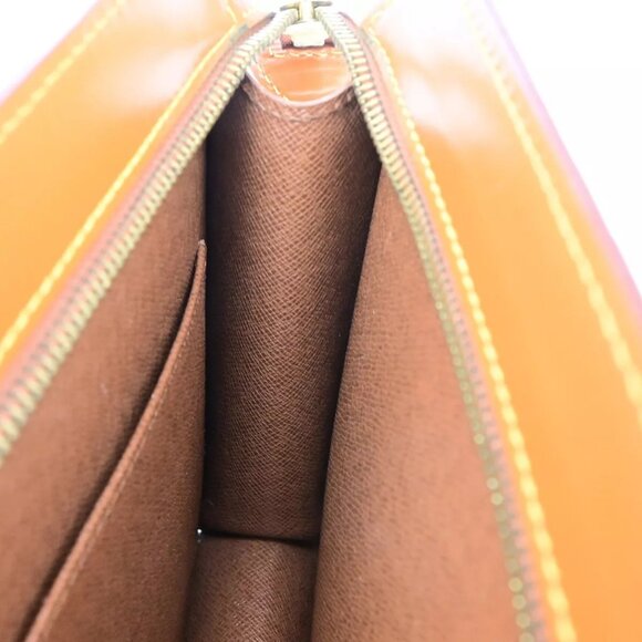 LOUIS VUITTON LV Pochette Homme Clutch Hand Bag Epi Leather Gold - Picture 12 of 14